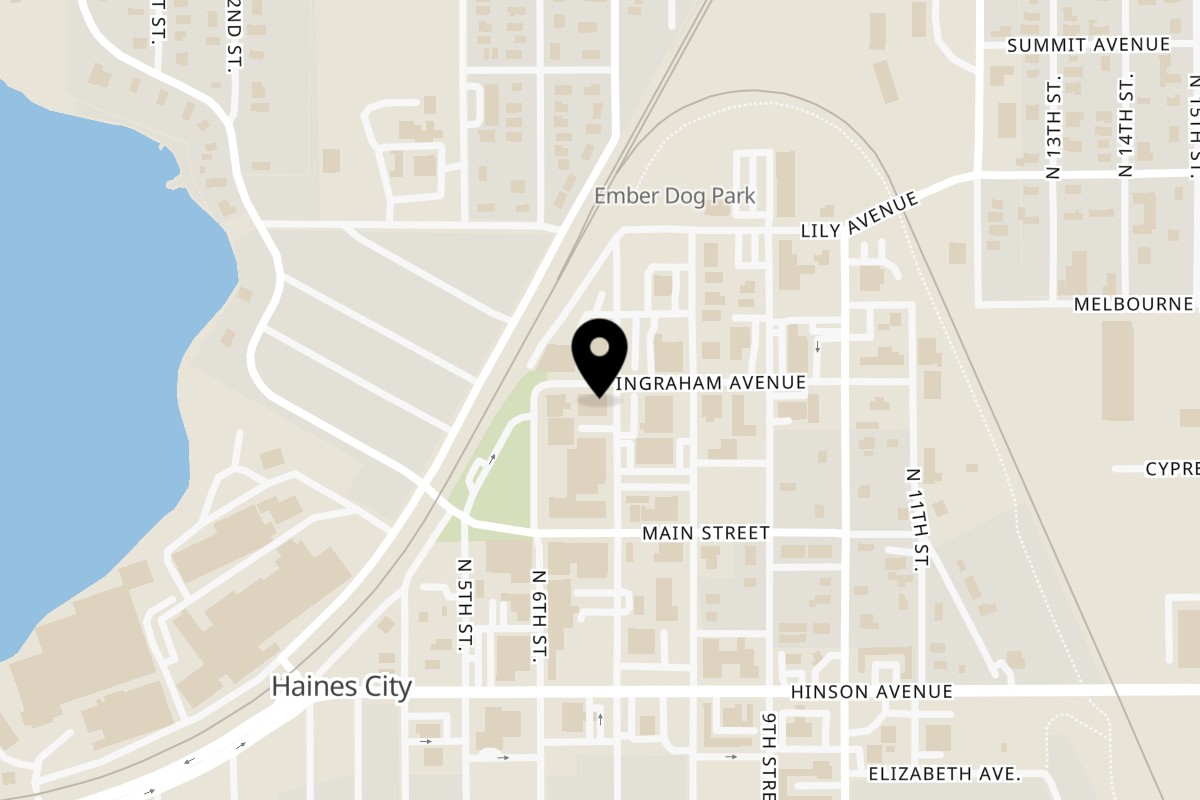 Map showing the location of DeAngelo's Neapolitan Italian Eatery on 645 Ingraham Ave in Haines City